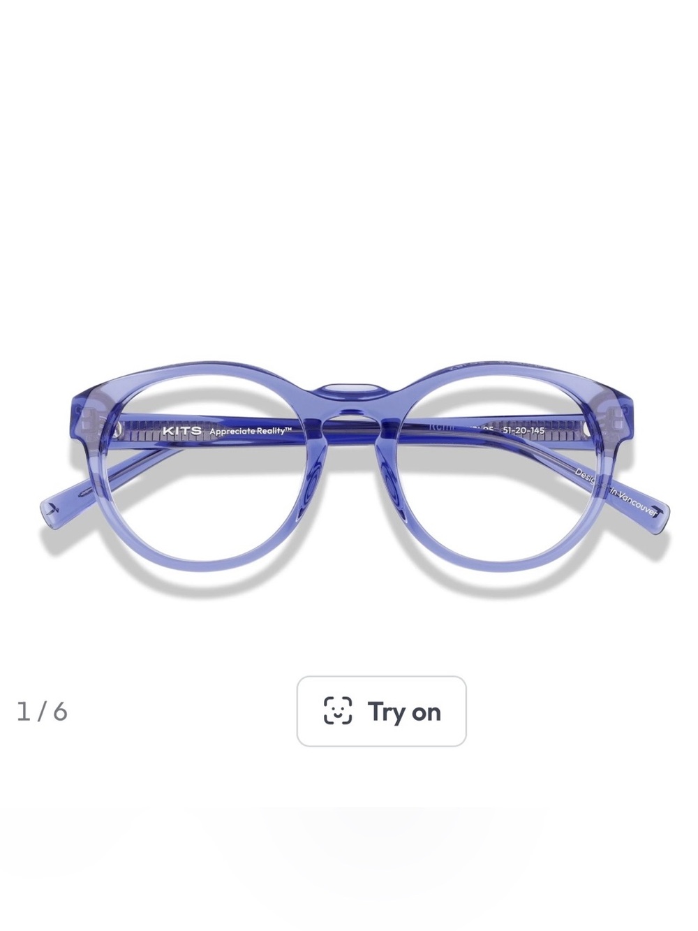 Women’s Blue Round Eyeglasses Framea